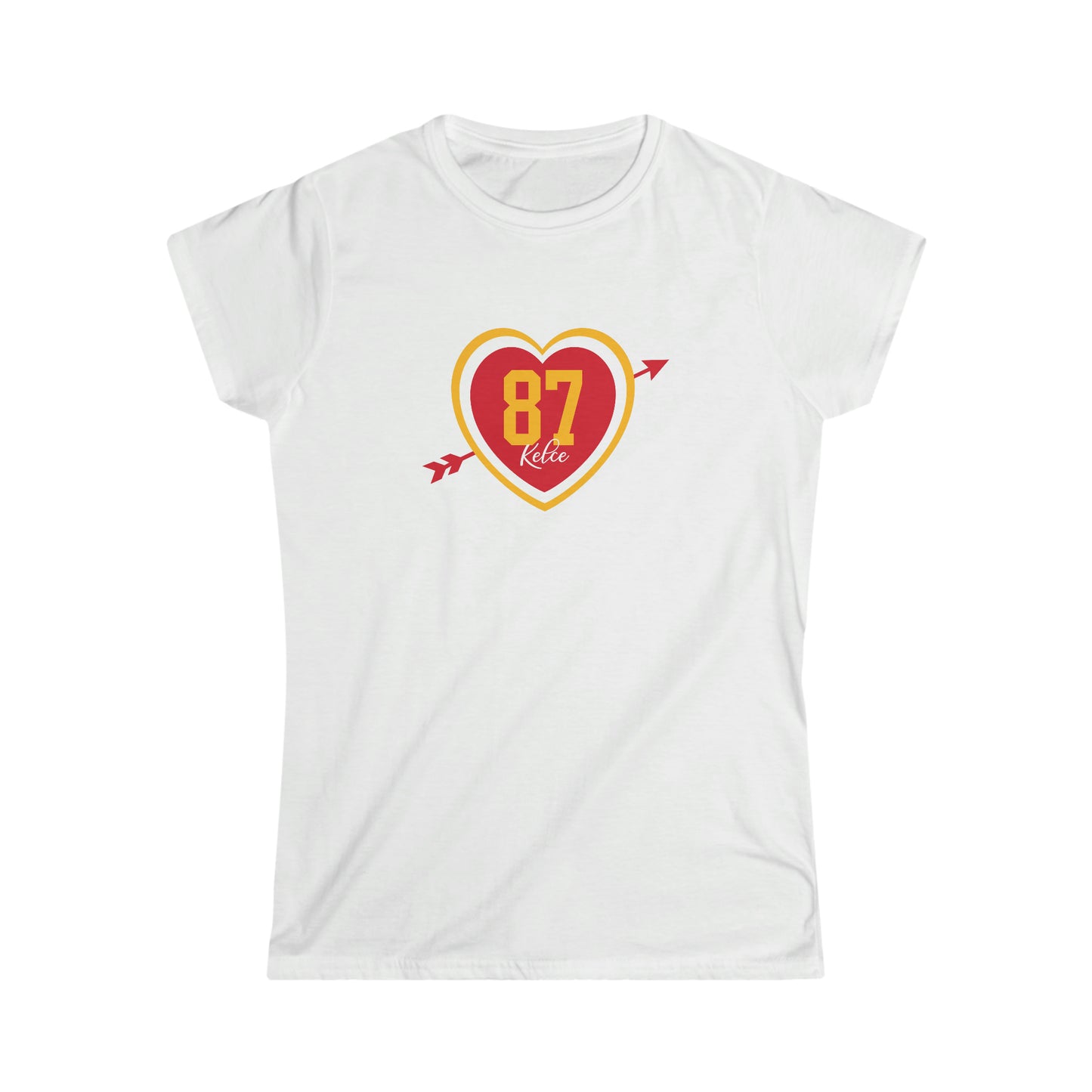 I love Kelce | KC Chiefs Kelce Heart | Ladies Tee