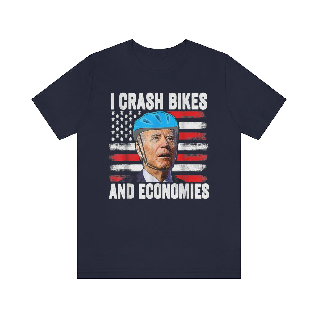 I Crash Bikes and Economies | Biden | Unisex Tee