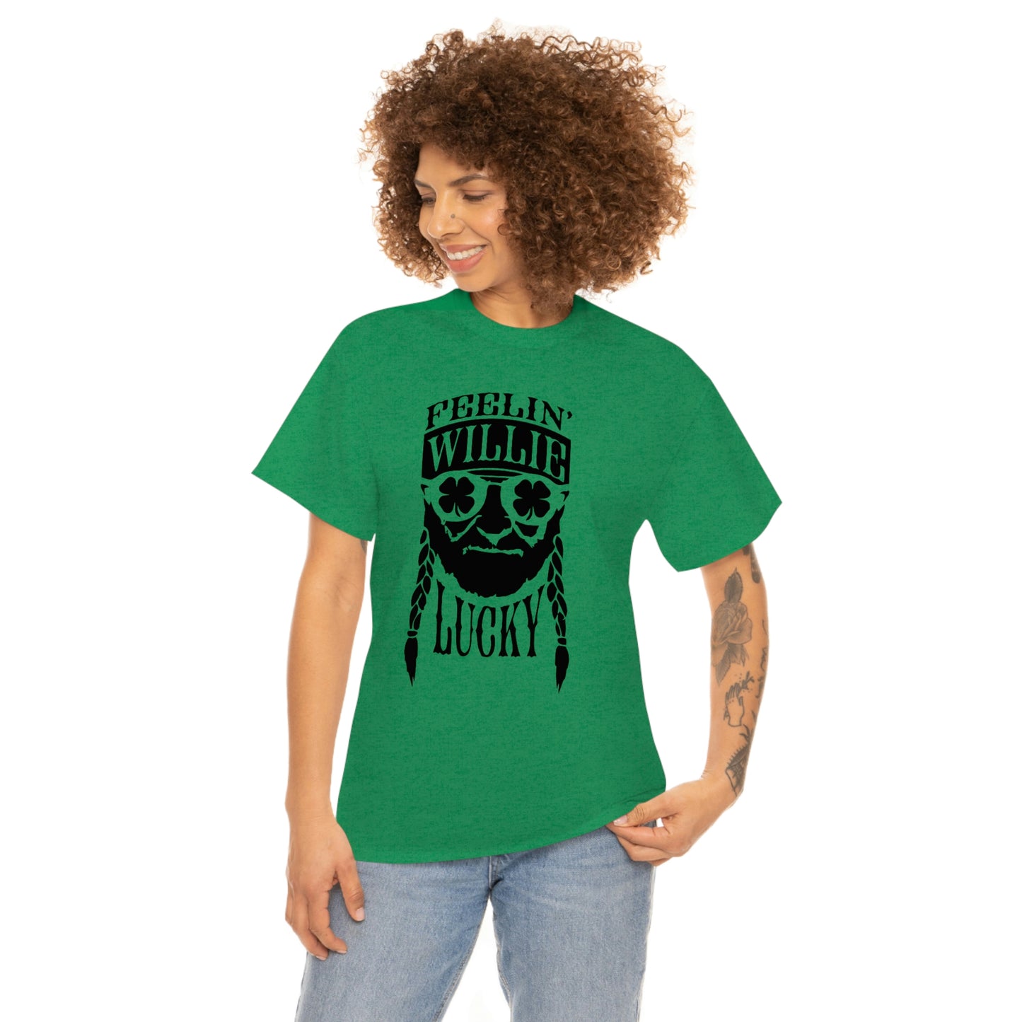 Feelin' Willie Lucky | St. Patrick's Day | St. Paddy | Unisex Cotton Tee