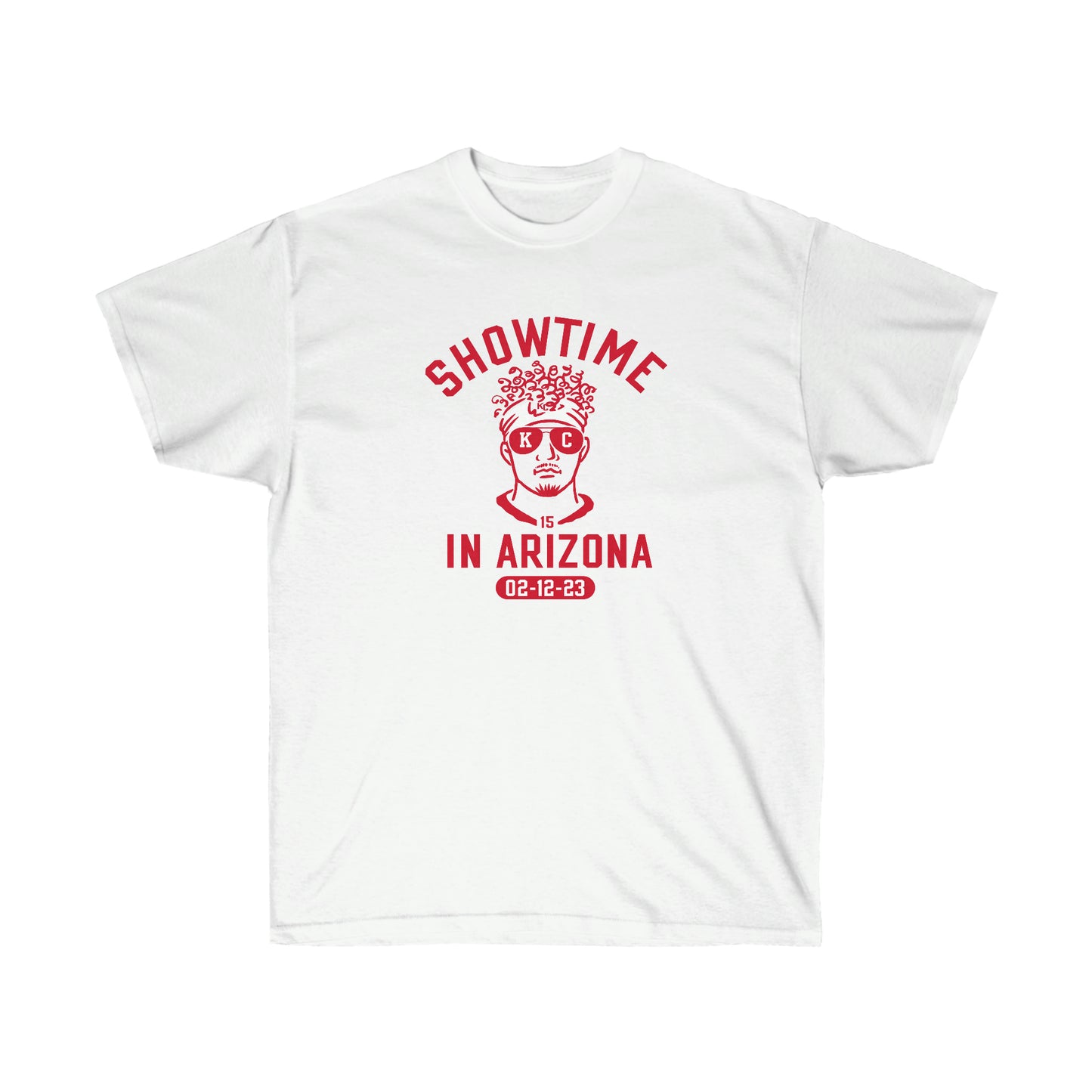 Show Time in Arizona | Kansas City Chiefs | Mahomes Chiefs| Unisex Cotton Tee | Extended Sizes