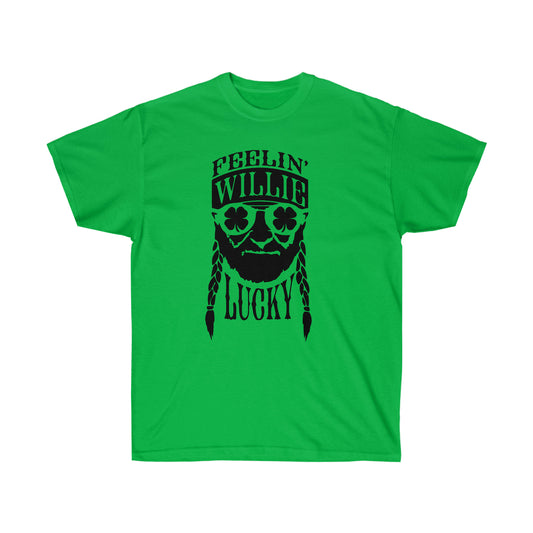 Feelin' Willie Lucky | St. Patrick's Day | St. Paddy | Unisex Cotton Tee