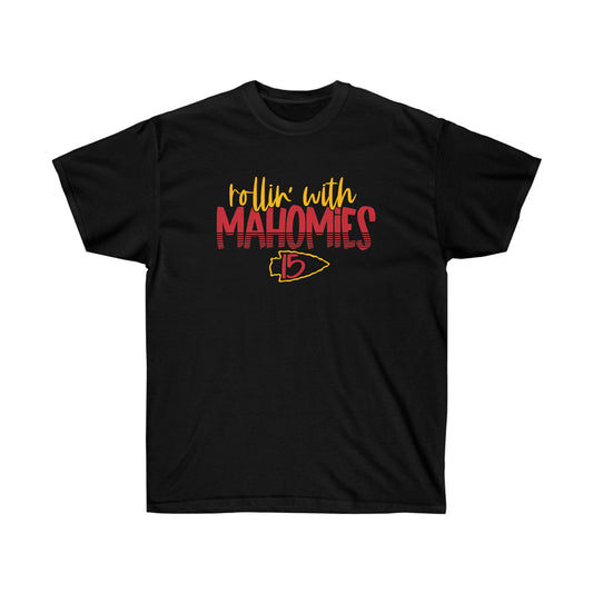 Rolling with Mahomies | Kansas City | Chiefs |Unisex Cotton Tee