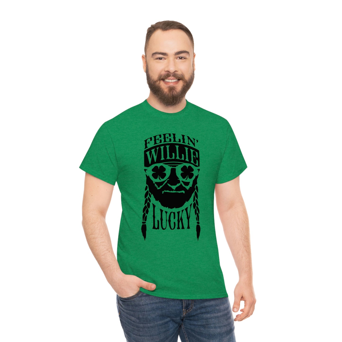 Feelin' Willie Lucky | St. Patrick's Day | St. Paddy | Unisex Cotton Tee