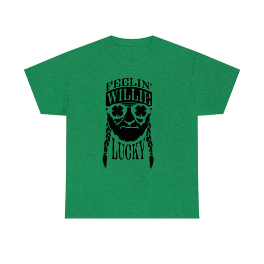 Feelin' Willie Lucky | St. Patrick's Day | St. Paddy | Unisex Cotton Tee