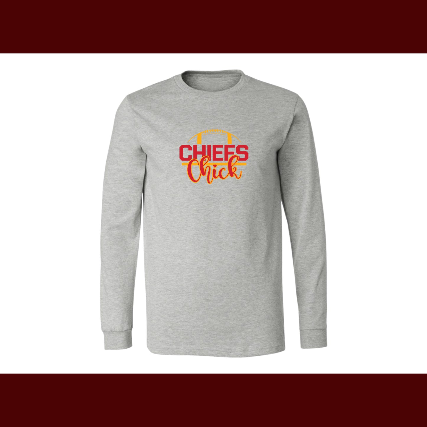 Kansas City Heart Long Sleeve Tee | Chiefs Chick | KC Football | Unisex Tee