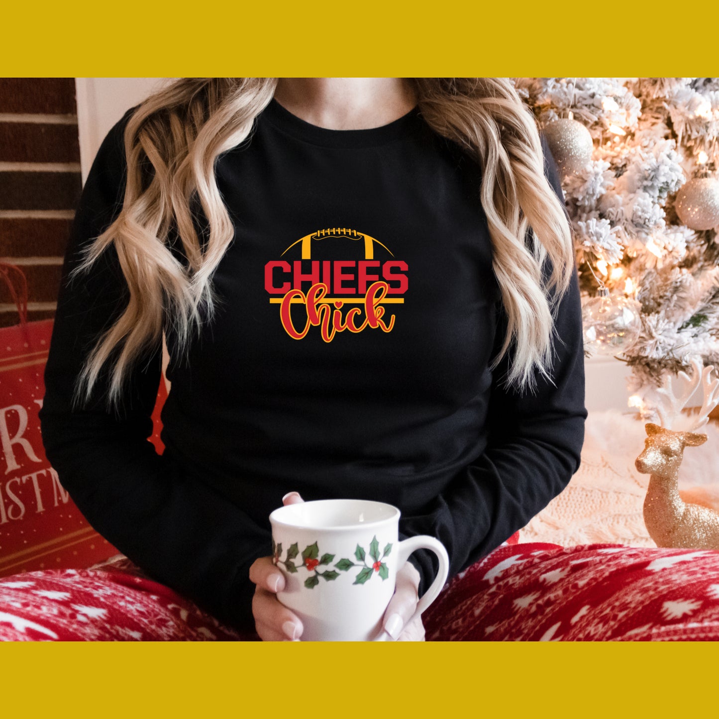 Kansas City Heart Long Sleeve Tee | Chiefs Chick | KC Football | Unisex Tee