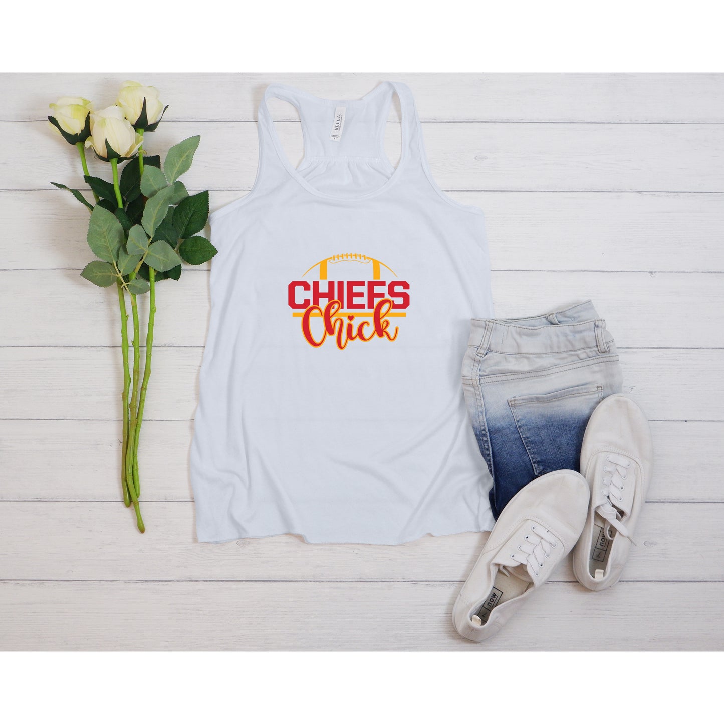 Kansas City Football Tank | Chiefs ChickRacerback Tank