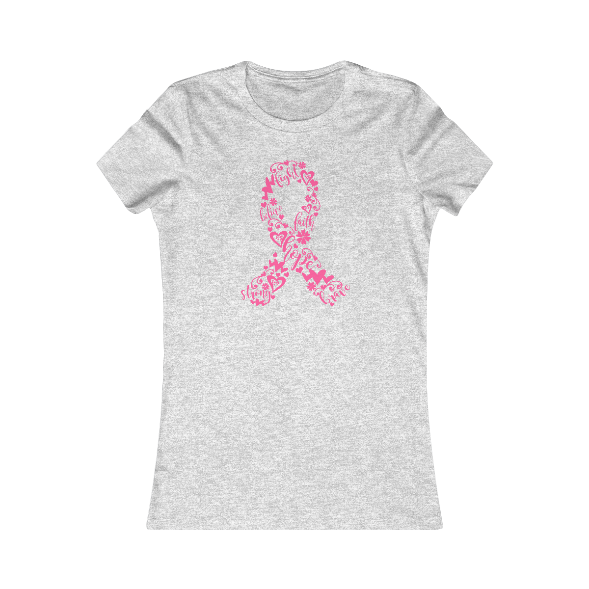 Breast Cancer Ribbon Tee Ladies Tee