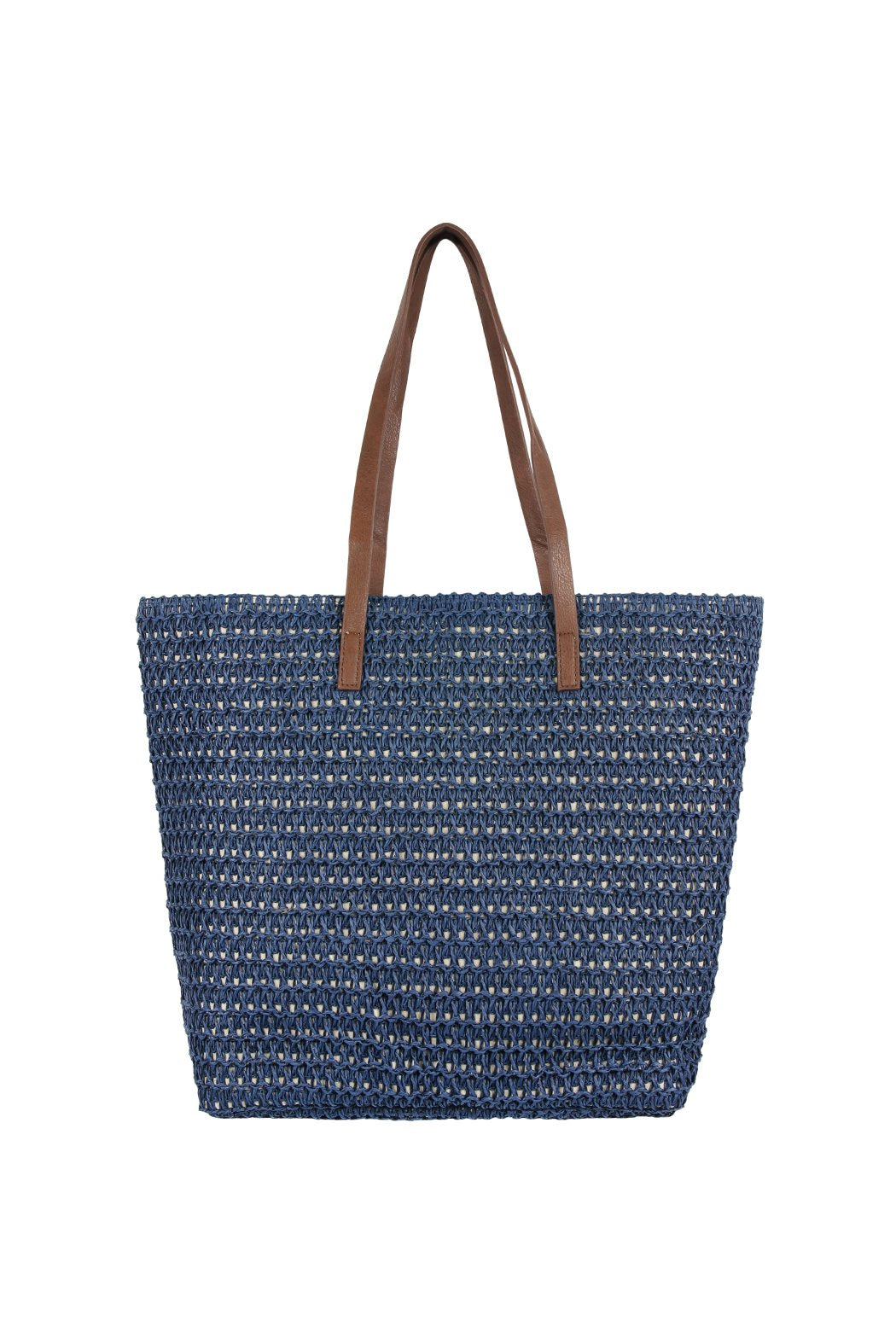 Navy Straw Tote Bag | Everyday Tote Bag