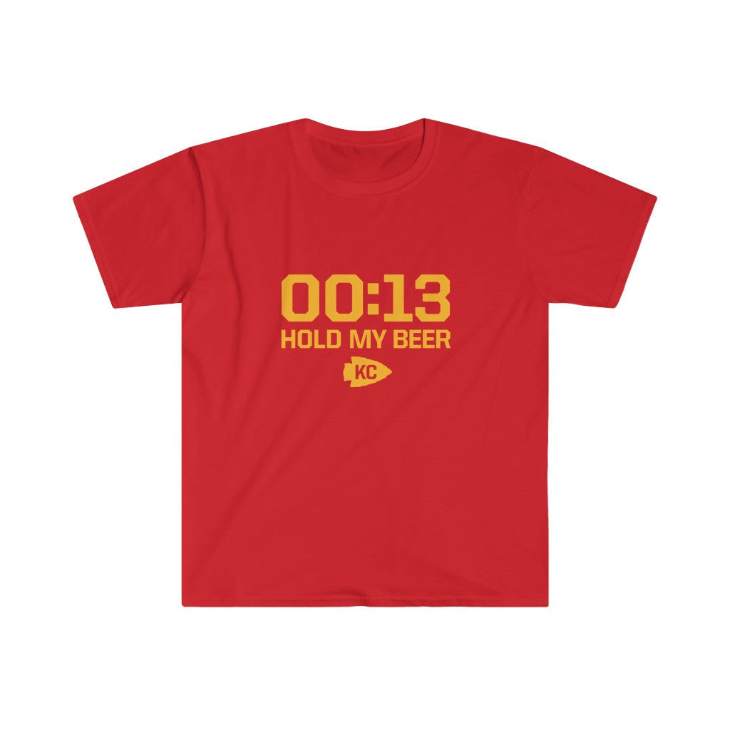 13 Seconds Mahomes Chiefs Hold My Beer KC Shirt